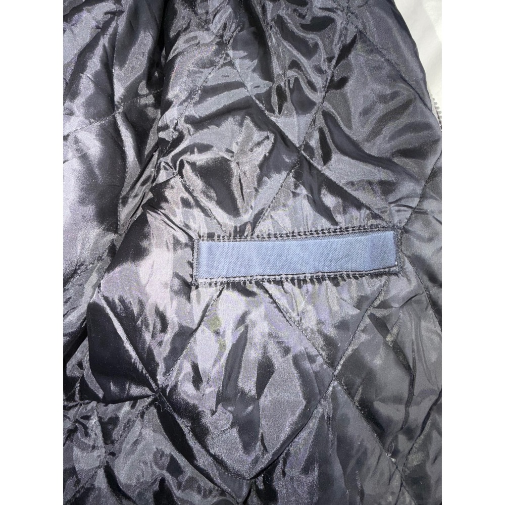 Wrangler Workwear Navy Blue Quilted Lined Hooded Utility Jacket L G - Picture 8 of 10